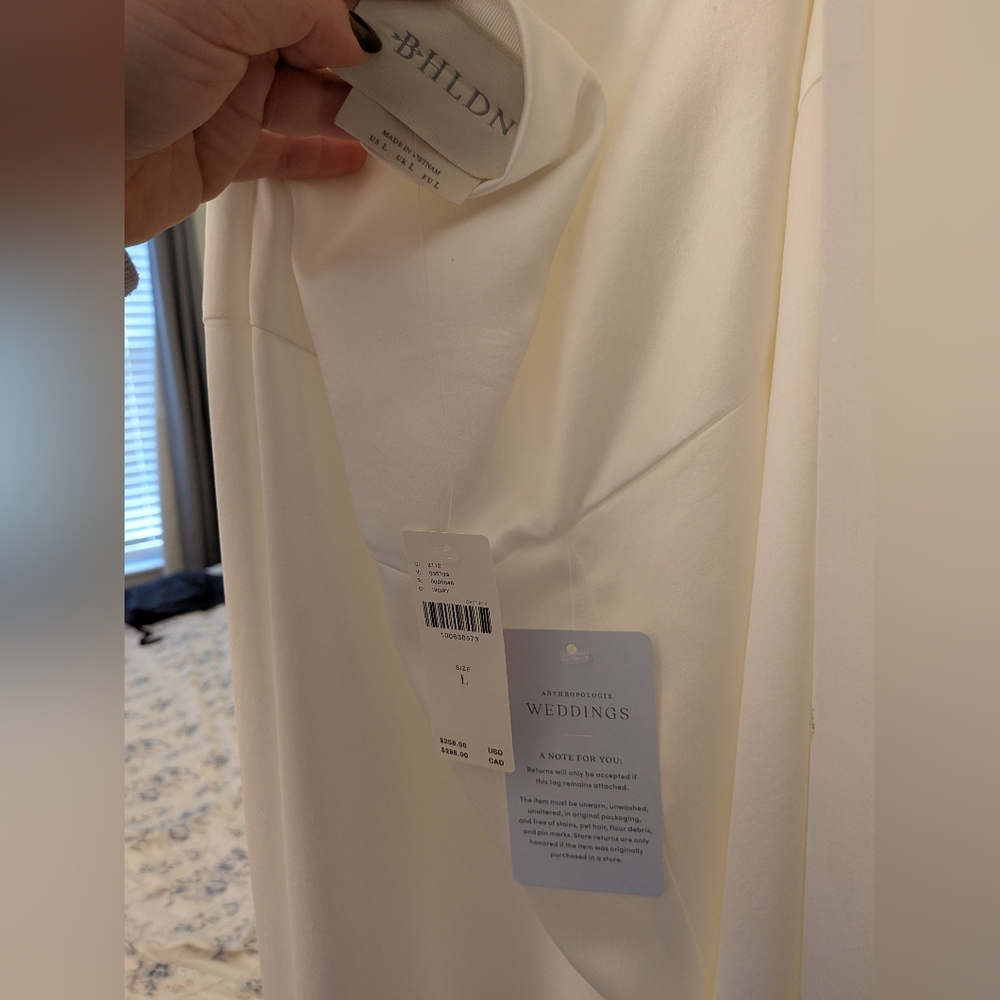 BHLDN Ivory Satin Halter Dress - Picture 4 of 4